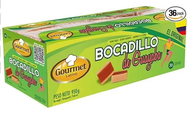 Pack de 36 Bocadillos de Guayaba - 950 g - Sabor Dulce - Alto Contenido en Vitamina C - Aporta una Dosis Extra de Energía - Propiedades Digestivas - Ideal para Deportistas - Gourmet Latino 